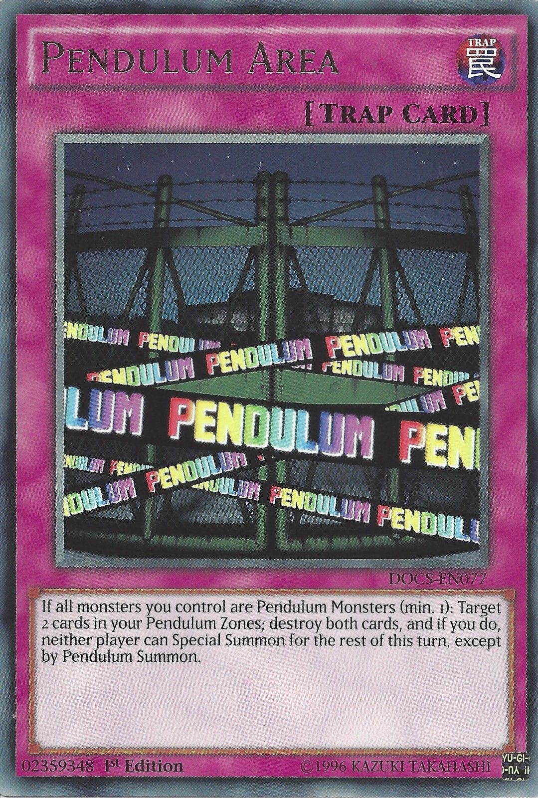 Pendulum Area [DOCS-EN077] Rare | Jomio and Rueliete's Cards and Comics
