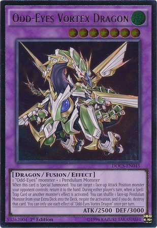 Odd-Eyes Vortex Dragon (UTR) [DOCS-EN045] Ultimate Rare | Jomio and Rueliete's Cards and Comics