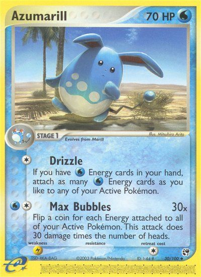 Azumarill (30/100) [EX: Sandstorm] | Jomio and Rueliete's Cards and Comics