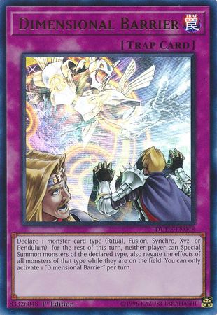 Dimensional Barrier [DUDE-EN048] Ultra Rare | Jomio and Rueliete's Cards and Comics