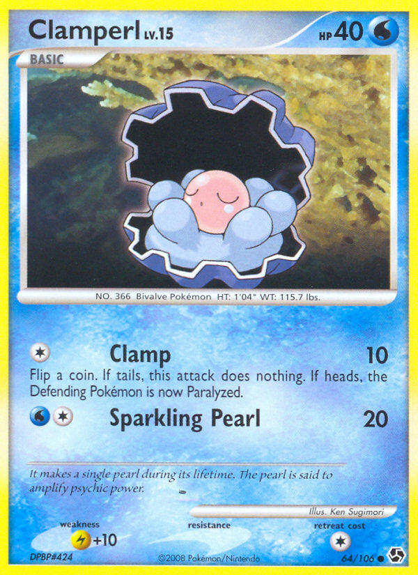 Clamperl (64/106) [Diamond & Pearl: Great Encounters] | Jomio and Rueliete's Cards and Comics
