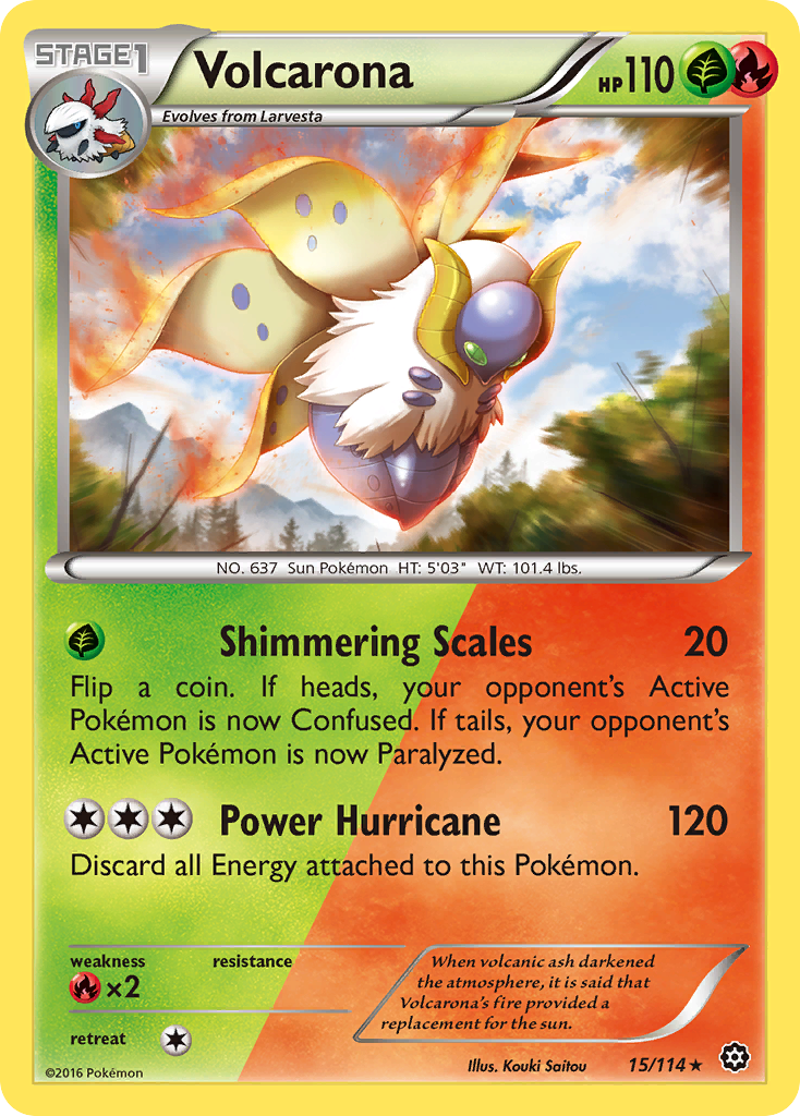 Volcarona (15/114) [XY: Steam Siege] | Jomio and Rueliete's Cards and Comics