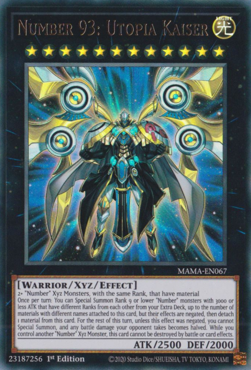 Number 93: Utopia Kaiser [MAMA-EN067] Ultra Rare | Jomio and Rueliete's Cards and Comics