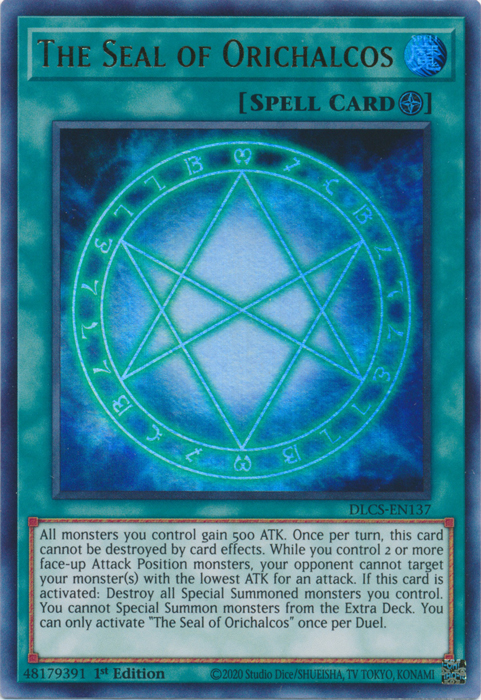 The Seal of Orichalcos [DLCS-EN137] Ultra Rare | Jomio and Rueliete's Cards and Comics
