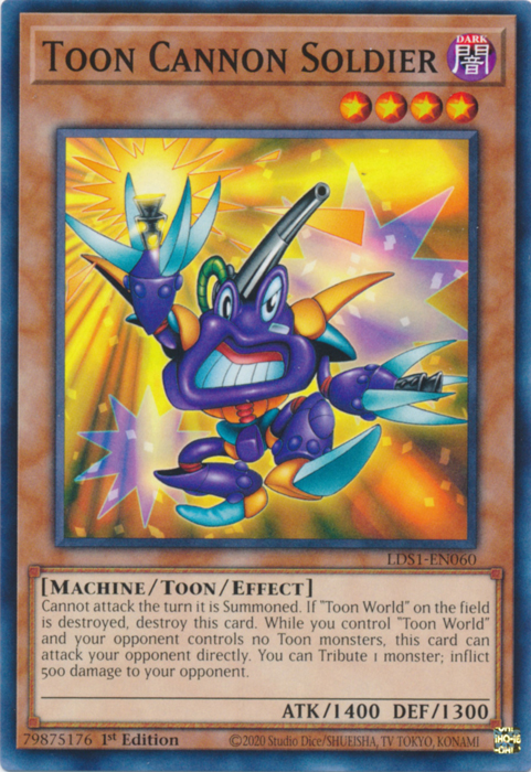 Toon Cannon Soldier [LDS1-EN060] Common | Jomio and Rueliete's Cards and Comics