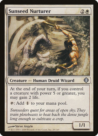Sunseed Nurturer [Shards of Alara] | Jomio and Rueliete's Cards and Comics