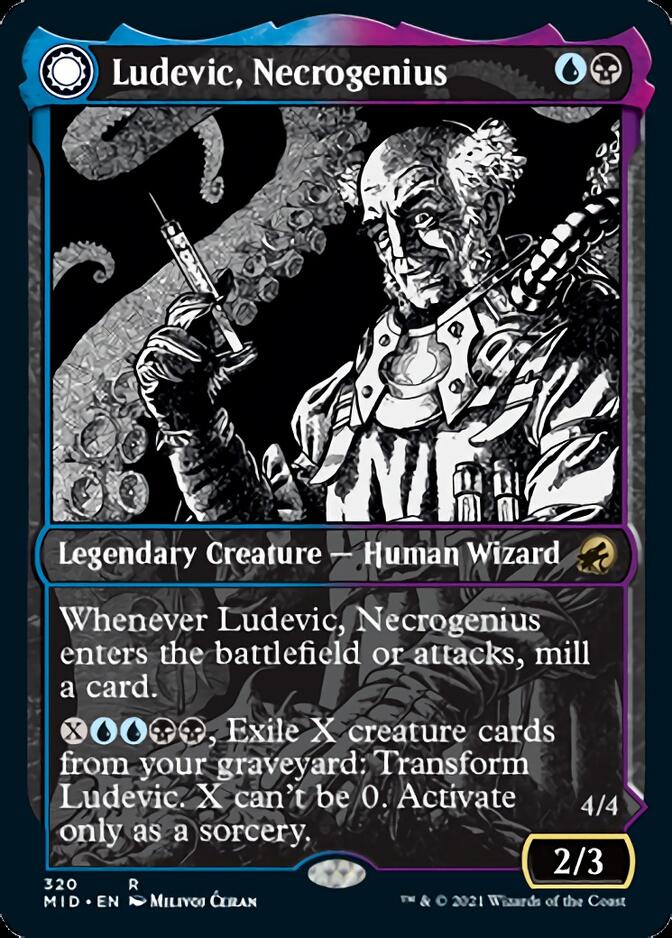 Ludevic, Necrogenius // Olag, Ludevic's Hubris (Showcase Eternal Night) [Innistrad: Midnight Hunt] | Jomio and Rueliete's Cards and Comics