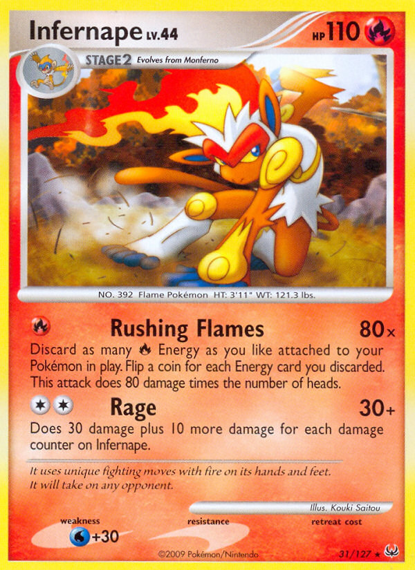 Infernape (31/127) [Platinum: Base Set] | Jomio and Rueliete's Cards and Comics