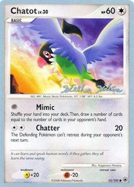 Chatot (55/100) (Luxdrill - Stephen Silvestro) [World Championships 2009] | Jomio and Rueliete's Cards and Comics