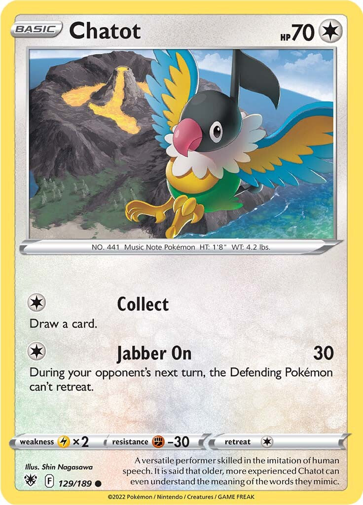 Chatot (129/189) [Sword & Shield: Astral Radiance] | Jomio and Rueliete's Cards and Comics