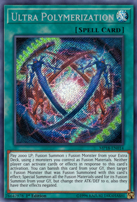 Ultra Polymerization [MP18-EN014] Secret Rare | Jomio and Rueliete's Cards and Comics