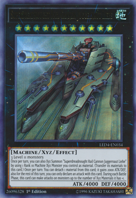 Superdreadnought Rail Cannon Juggernaut Liebe [LED4-EN034] Ultra Rare | Jomio and Rueliete's Cards and Comics