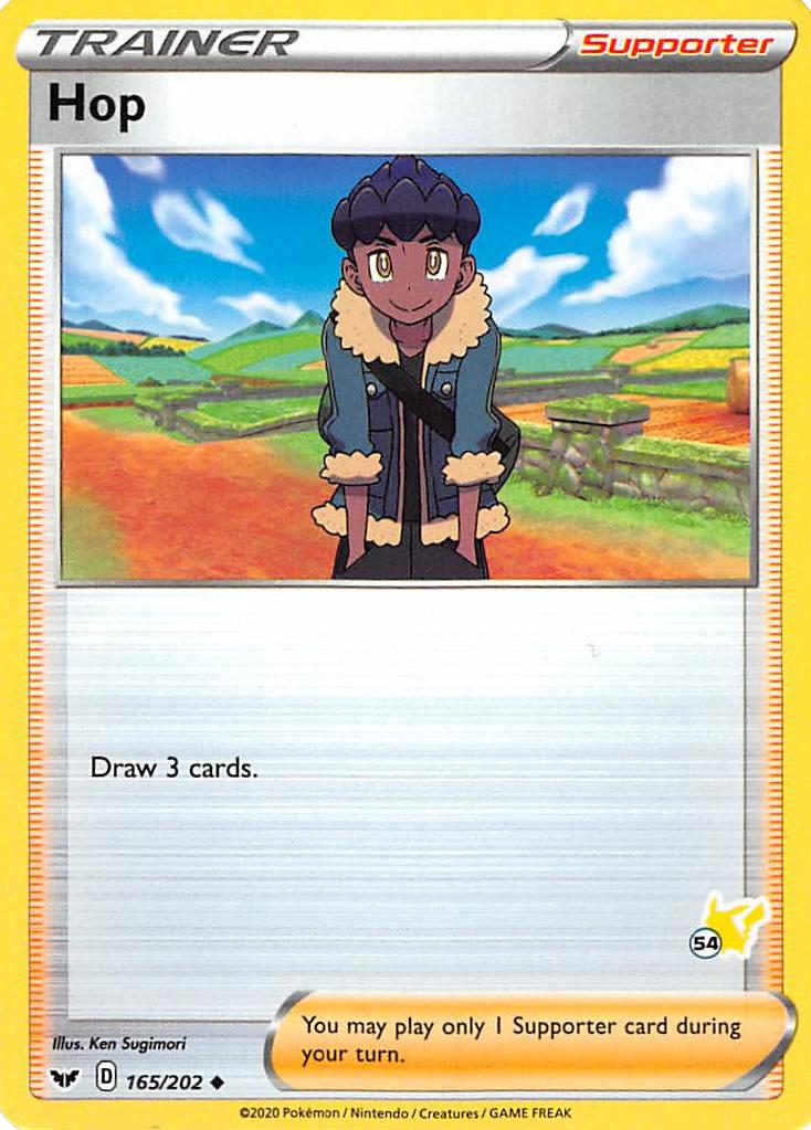 Hop (165/202) (Pikachu Stamp #54) [Battle Academy 2022] | Jomio and Rueliete's Cards and Comics