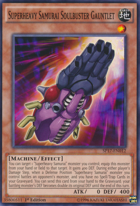 Superheavy Samurai Soulbuster Gauntlet [SP17-EN012] Common | Jomio and Rueliete's Cards and Comics