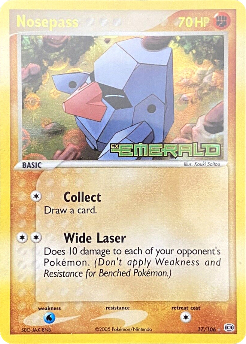 Nosepass (17/106) (Stamped) [EX: Emerald] | Jomio and Rueliete's Cards and Comics