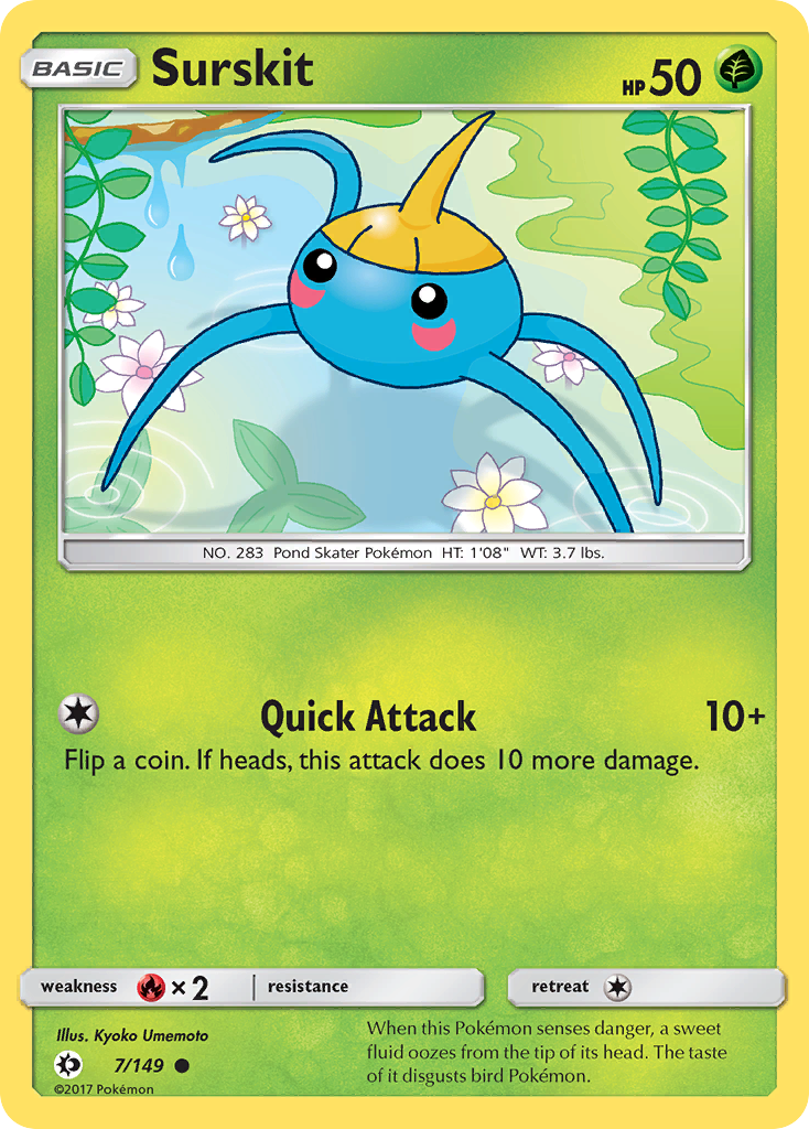 Surskit (7/149) [Sun & Moon: Base Set] | Jomio and Rueliete's Cards and Comics