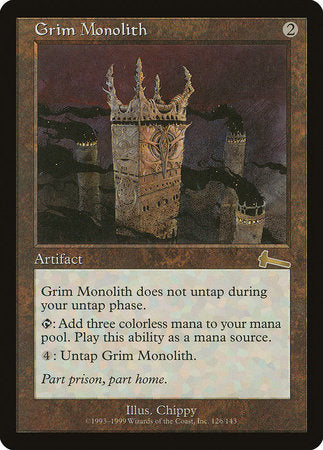 Grim Monolith [Urza's Legacy] | Jomio and Rueliete's Cards and Comics