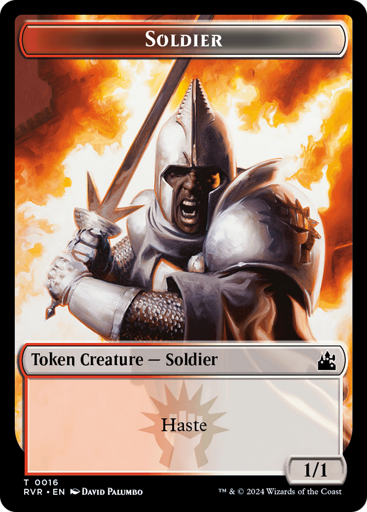 Saproling // Soldier Double-Sided Token [Ravnica Remastered Tokens] | Jomio and Rueliete's Cards and Comics