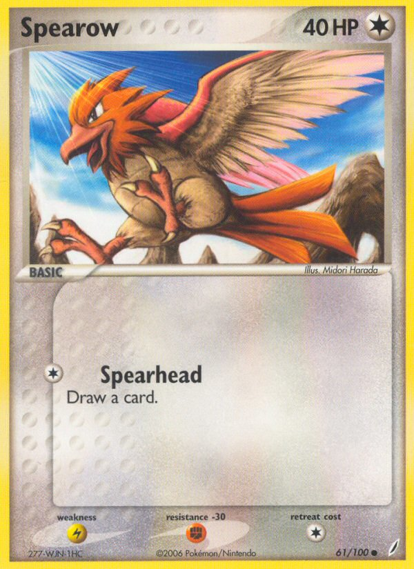 Spearow (61/100) [EX: Crystal Guardians] | Jomio and Rueliete's Cards and Comics