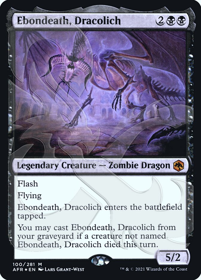 Ebondeath, Dracolich (Ampersand Promo) [Dungeons & Dragons: Adventures in the Forgotten Realms Promos] | Jomio and Rueliete's Cards and Comics