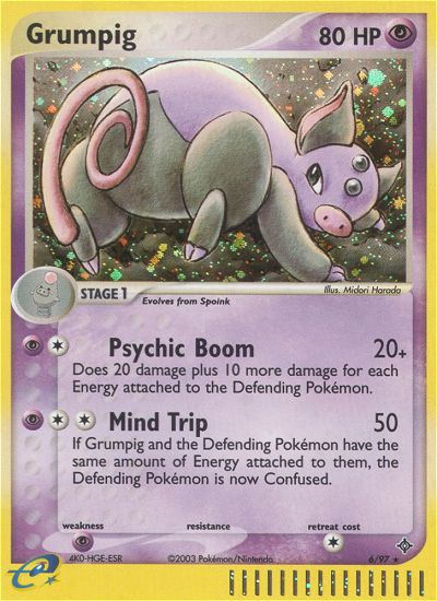 Grumpig (6/97) [EX: Dragon] | Jomio and Rueliete's Cards and Comics