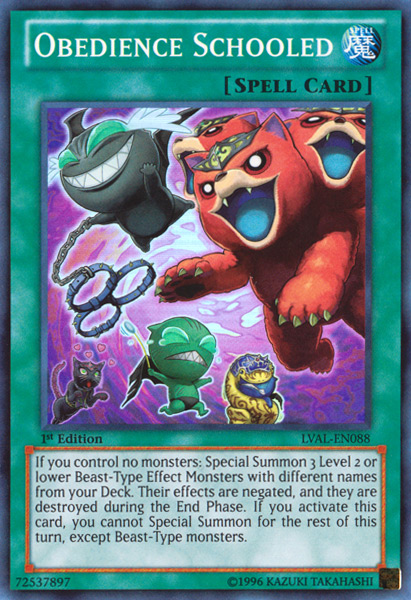 Obedience Schooled [LVAL-EN088] Super Rare | Jomio and Rueliete's Cards and Comics