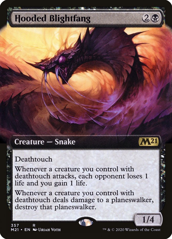 Hooded Blightfang (Extended Art) [Core Set 2021] | Jomio and Rueliete's Cards and Comics