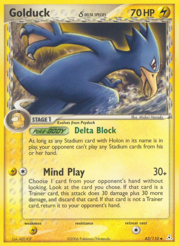 Golduck (43/110) (Delta Species) [EX: Holon Phantoms] | Jomio and Rueliete's Cards and Comics