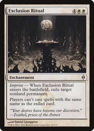 Exclusion Ritual [New Phyrexia] | Jomio and Rueliete's Cards and Comics