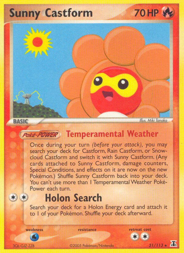 Sunny Castform (31/113) [EX: Delta Species] | Jomio and Rueliete's Cards and Comics