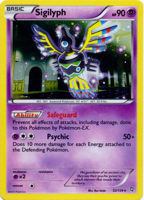 Sigilyph (52/124) (Cosmos Holo) [Black & White: Dragons Exalted] | Jomio and Rueliete's Cards and Comics