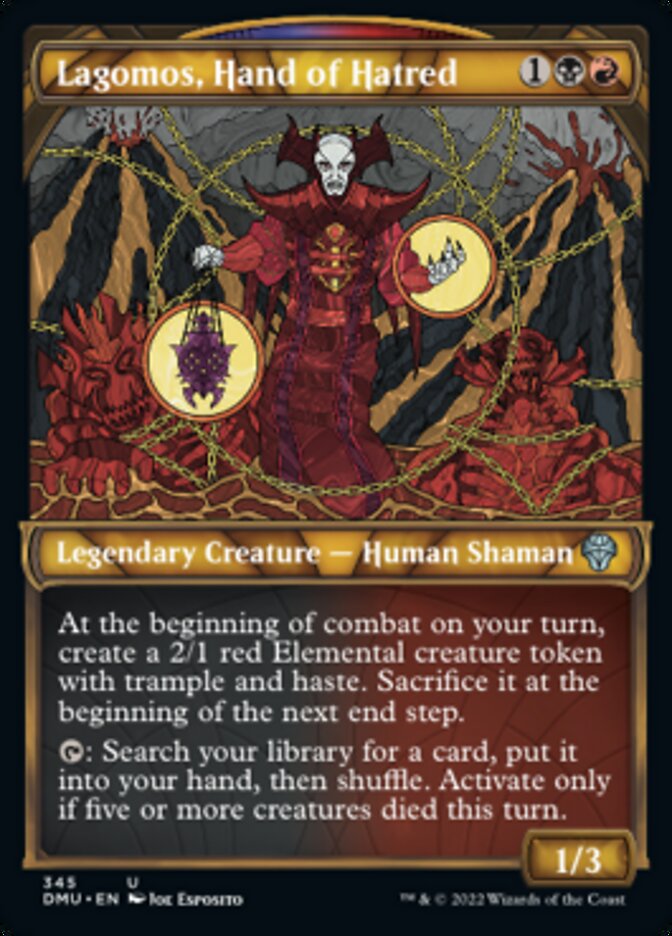 Lagomos, Hand of Hatred (Showcase Textured) [Dominaria United] | Jomio and Rueliete's Cards and Comics