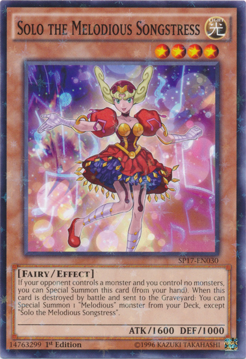 Solo the Melodious Songstress (Starfoil) [SP17-EN030] Starfoil Rare | Jomio and Rueliete's Cards and Comics