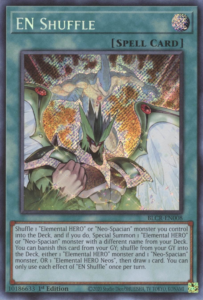 EN Shuffle [BLCR-EN008] Secret Rare | Jomio and Rueliete's Cards and Comics