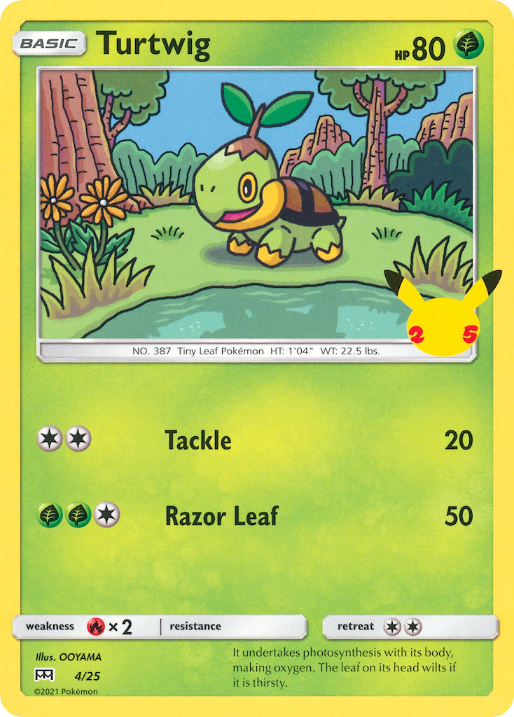 Turtwig (4/25) [McDonald's 25th Anniversary] | Jomio and Rueliete's Cards and Comics