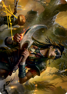 Harvesttide Sentry Art Card (Gold-Stamped Signature) [Innistrad: Midnight Hunt Art Series] | Jomio and Rueliete's Cards and Comics