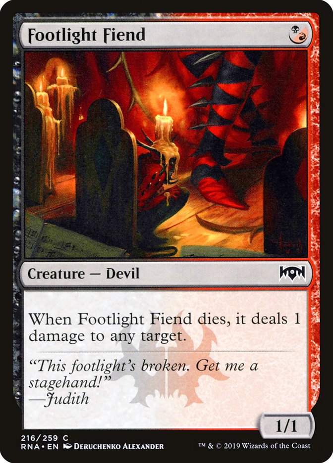 Footlight Fiend [Ravnica Allegiance] | Jomio and Rueliete's Cards and Comics