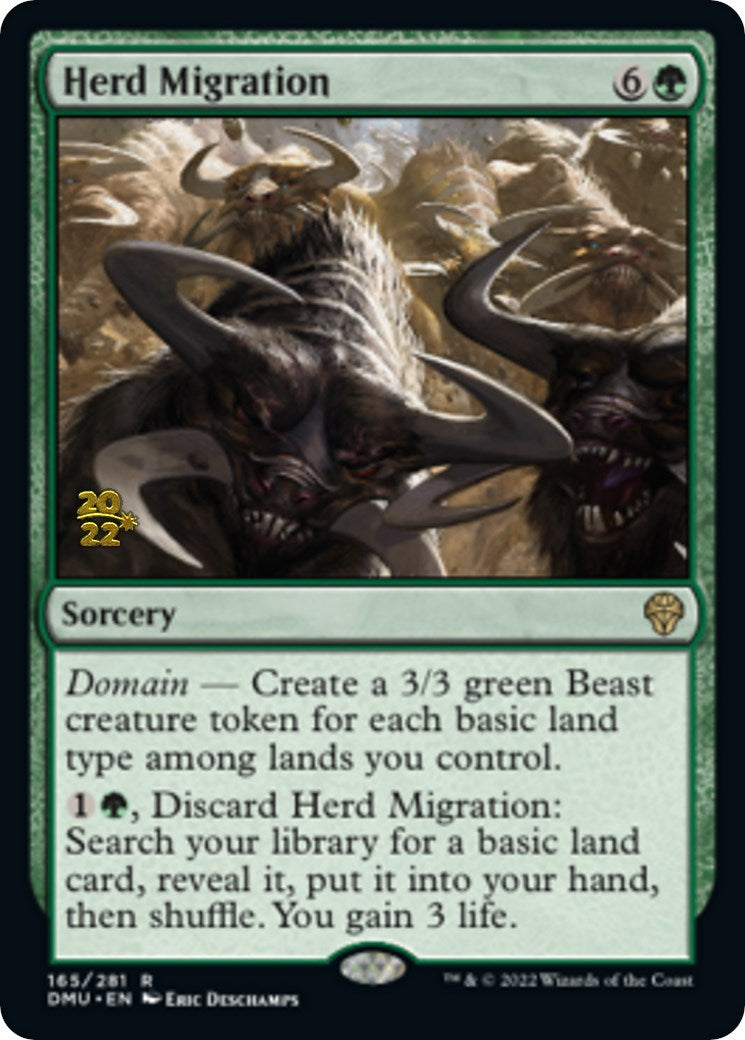 Herd Migration [Dominaria United Prerelease Promos] | Jomio and Rueliete's Cards and Comics
