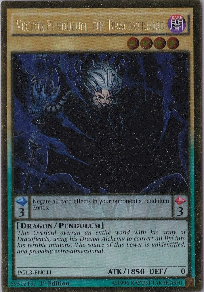 Vector Pendulum, the Dracoverlord [PGL3-EN041] Gold Rare | Jomio and Rueliete's Cards and Comics