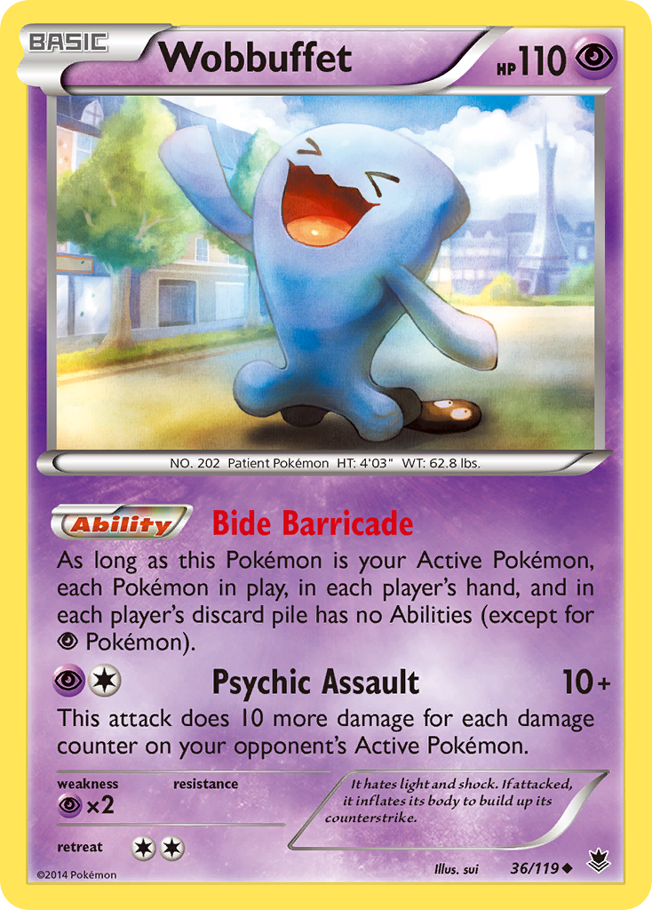 Wobbuffet (36/119) [XY: Phantom Forces] | Jomio and Rueliete's Cards and Comics