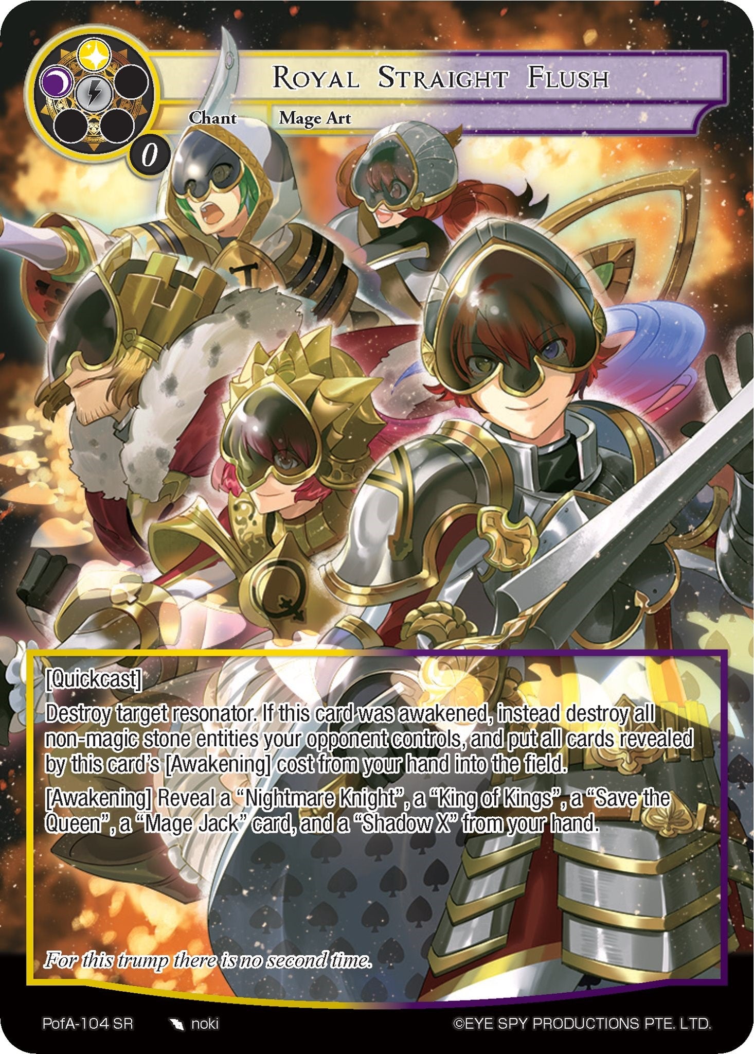 Royal Straight Flush (Full Art) (PofA-104) [Alice Origin IV: Prologue of Attoractia] | Jomio and Rueliete's Cards and Comics