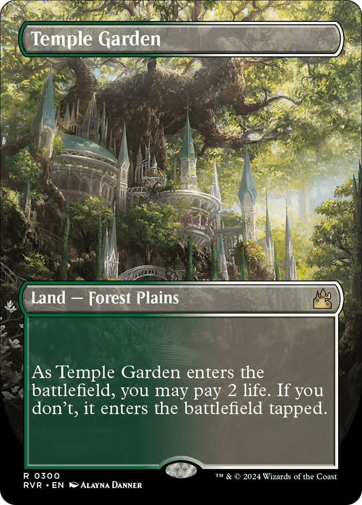 Temple Garden (Borderless) [Ravnica Remastered] | Jomio and Rueliete's Cards and Comics