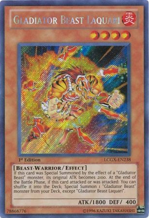 Gladiator Beast Laquari [LCGX-EN238] Secret Rare | Jomio and Rueliete's Cards and Comics