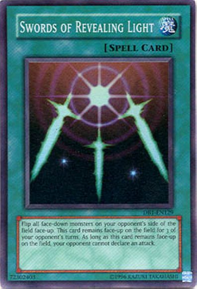 Swords of Revealing Light [DB1-EN129] Super Rare | Jomio and Rueliete's Cards and Comics