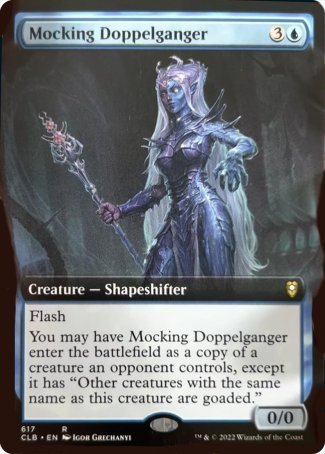 Mocking Doppelganger (Extended Art) [Commander Legends: Battle for Baldur's Gate] | Jomio and Rueliete's Cards and Comics
