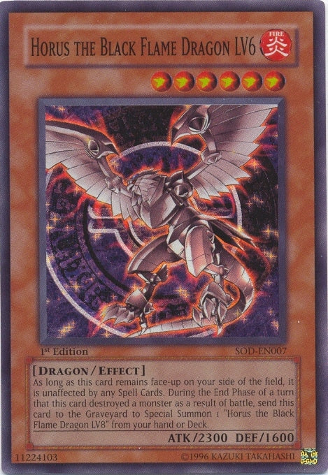 Horus the Black Flame Dragon LV6 [SOD-EN007] Super Rare | Jomio and Rueliete's Cards and Comics