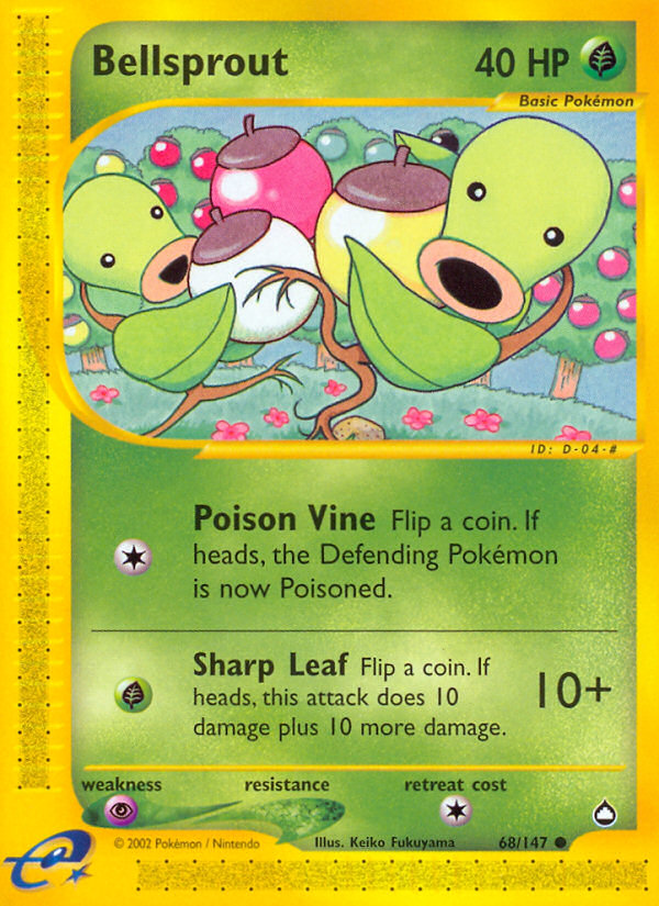 Bellsprout (68/147) [Aquapolis] | Jomio and Rueliete's Cards and Comics