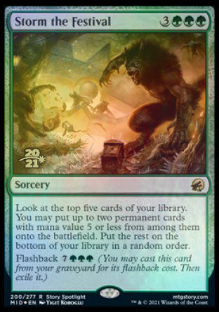 Storm the Festival [Innistrad: Midnight Hunt Prerelease Promos] | Jomio and Rueliete's Cards and Comics