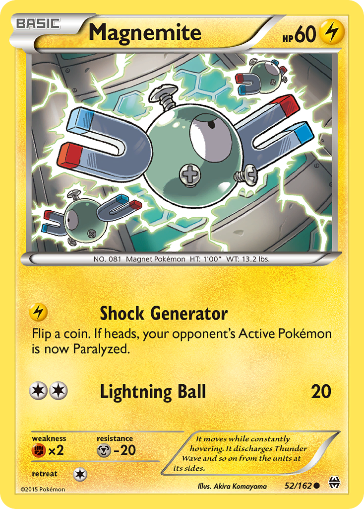 Magnemite (52/162) [XY: BREAKthrough] | Jomio and Rueliete's Cards and Comics