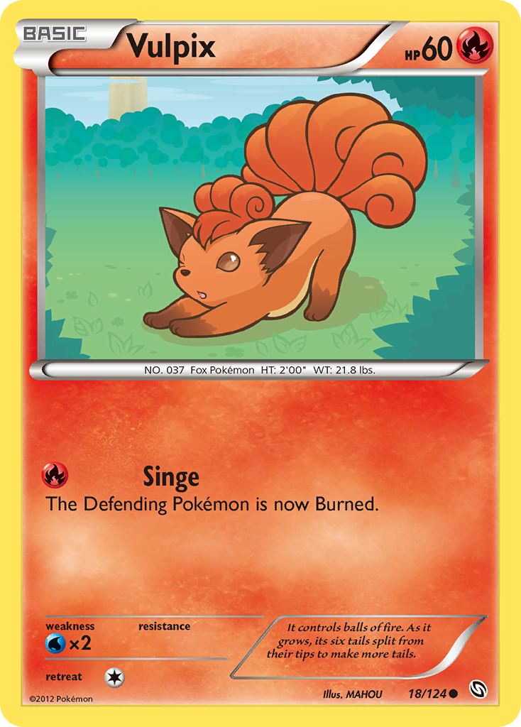 Vulpix (18/124) [Black & White: Dragons Exalted] | Jomio and Rueliete's Cards and Comics